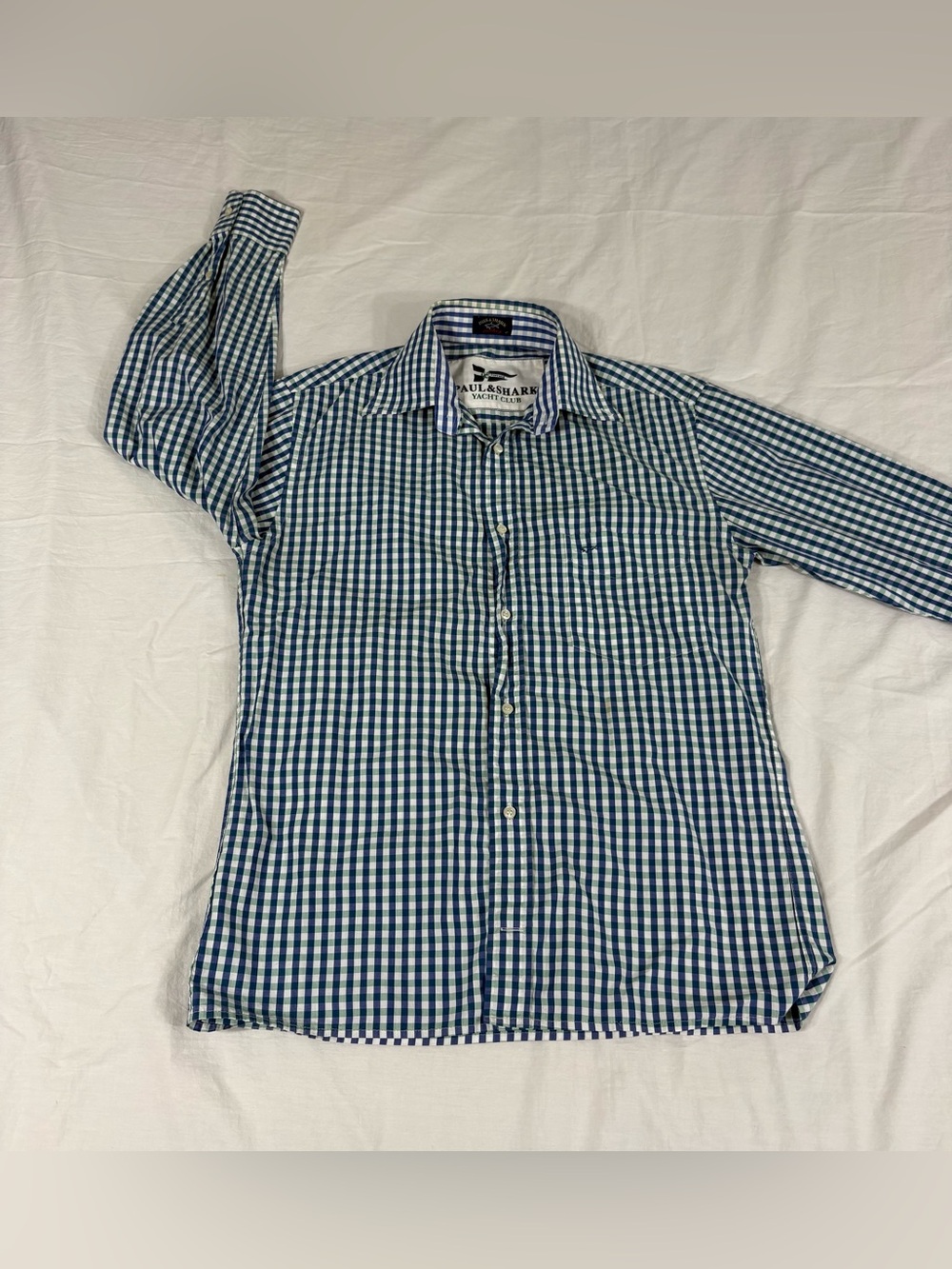 Paul And Shark Mens Multicolor Plaid Long Sleeve Button Up Shirt 40